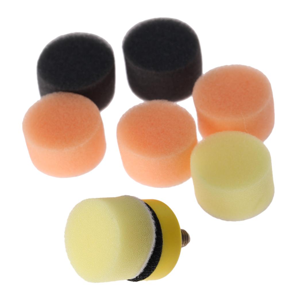 DRELD 50Pcs 1inch 25mm Sponge Waxing Buffing Polishing Pad for Car Polisher M6 Polishing Pad Backer Plate For Dremel Rotary Tool