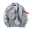 Mens Oversized Stand Collar Casual Bomber Jacket Lightweight Windproof Nylon Outerwear