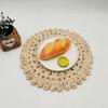 Плетеный из натуральной соломы плейсмат, коврик в виде цветка из кукурузной шелухи, 38 см, теплоизоляционный нескользящий плейсмат