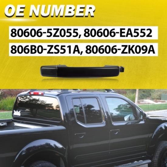 Подходит для Nissan Frontier Внешняя ручка двери кузова Гладкая черная Правая сторона Передняя