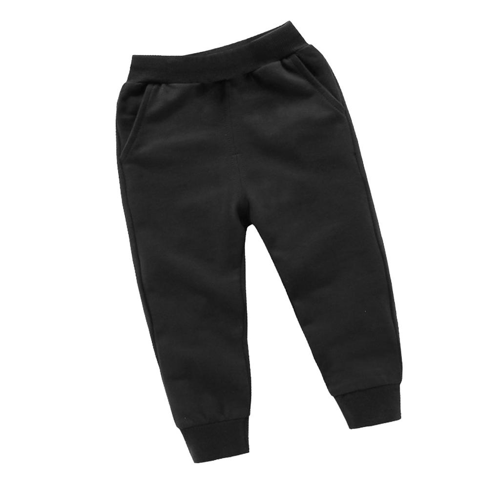 Winter Boys And Girls  Solid Color Sports Pants Long Pants