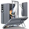 For Samsung Galaxy Z Fold 4 Lens Holder External Elastic Wristband 9H Tempered Glass Shell Film Integrated Phone Case