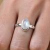 Rainbow Moonstone Ring, Gemstone Jewelry, Women Ring, Handmade Jewelry, Dailywear Ring, Birthstone Ring, 925 Silver Ring