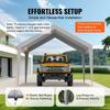 Carport Replacement Canopy Cover 12 x 20 ft, Garage Top Tent Shelter Tarp Heavy-Duty Waterproof & UV Protected, Easy Installation with Ball