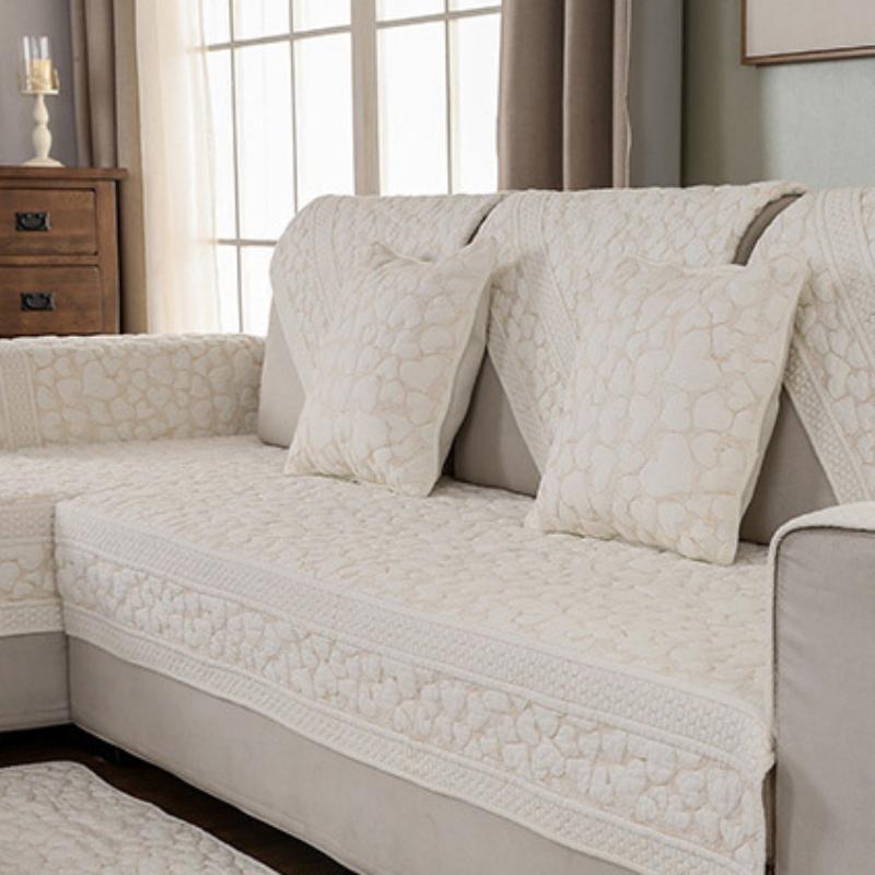 Двусторонний хлопковый пылезащитный диванный коврик Four Seasons Универсальная тканевая подушка для носового платка Минималистичная современная подушка Комбинированный чехол для дивана Полотенце