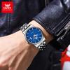 OPK 6045 Classic Men's Watches Auto Date Luminous Waterproof Stainless Steel Luxury Quartz Man Busienss Wristwatch
