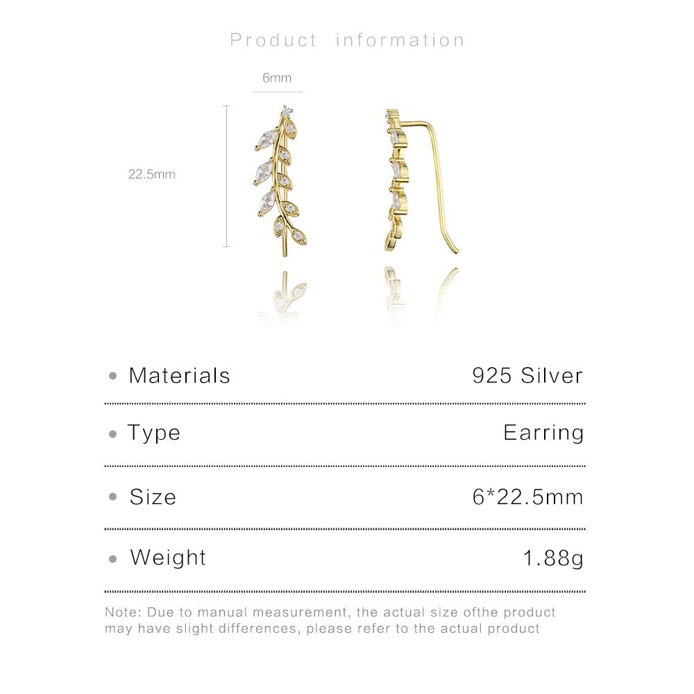ANDYWEN Серьги из стерлингового серебра 925 пробы с золотыми листьями и цирконами, длинные, 22,5 мм, простые, роскошные, подарок на весну 2023 г. ко Дню святого Валентина