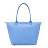 Longchamp Сумка-тоут из холста с застежкой-молнией и кнопкой-защелкой, женская, синяя 1899919P82