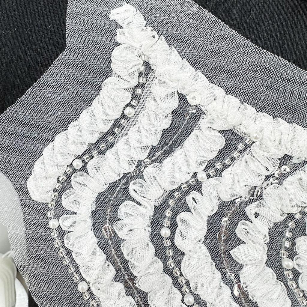 Кружево Кружево Волнистая Планка Спереди Воротник Декоративная Линия Выреза Изогнутая Линия Выреза Тканевая Наклейка Платье Платье Аксессуары для Одежды