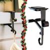 Fireplace Garland Hanger with 2 Metal Hooks Mantel Hanger Adjustable Mantle Hook for Hanging Stocking Garland Balls Fireplace