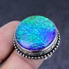 Синий Триплет Опал Драгоценный Камень 925 Стерлинговое Серебро Ювелирное Кольцо Размер 8