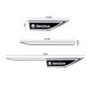 AAAAD1 2Pcs Car Stickers Badge Metal 3D Decorative Blade Style for Skoda VRS Octavia Kamiq Kodiaq Karoq RS Fabia Auto Accessories