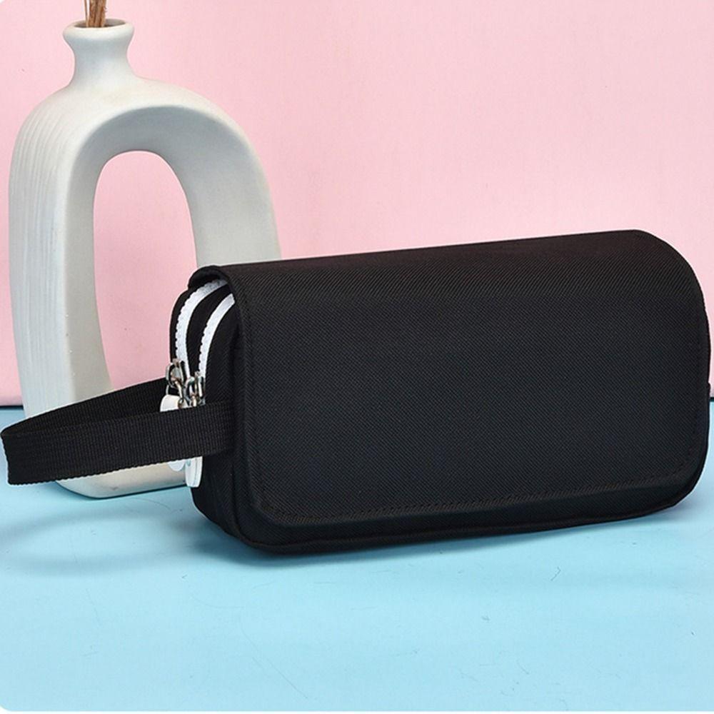 Double Layer Portable Pen Pouch Large Capacity Pen Bag Pencil Case  Stationery Organizer