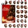 Kids Stocking Stuffers Christmas Advent Calendar, 24 Days of 2D Acrylic Forest Animal Acorn Seasonal Home Ornament Ornaments for Kids, Holiday
