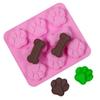 Милая собака креативная ручная работа отпечаток ноги силиконовая форма формы для торта косточка формочка для печенья помадка DIY силиконовые формы для выпечки аксессуары