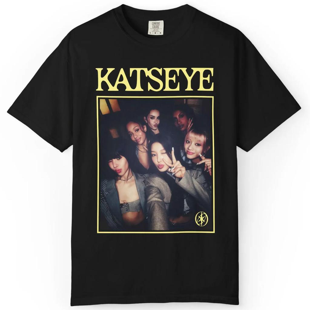 Унисекс футболка с коротким рукавом Katseye для мальчиков и девочек в стиле K-pop с изображениями Меган, Даниэллы, Манон, Лары, Софии и Юнчэ
