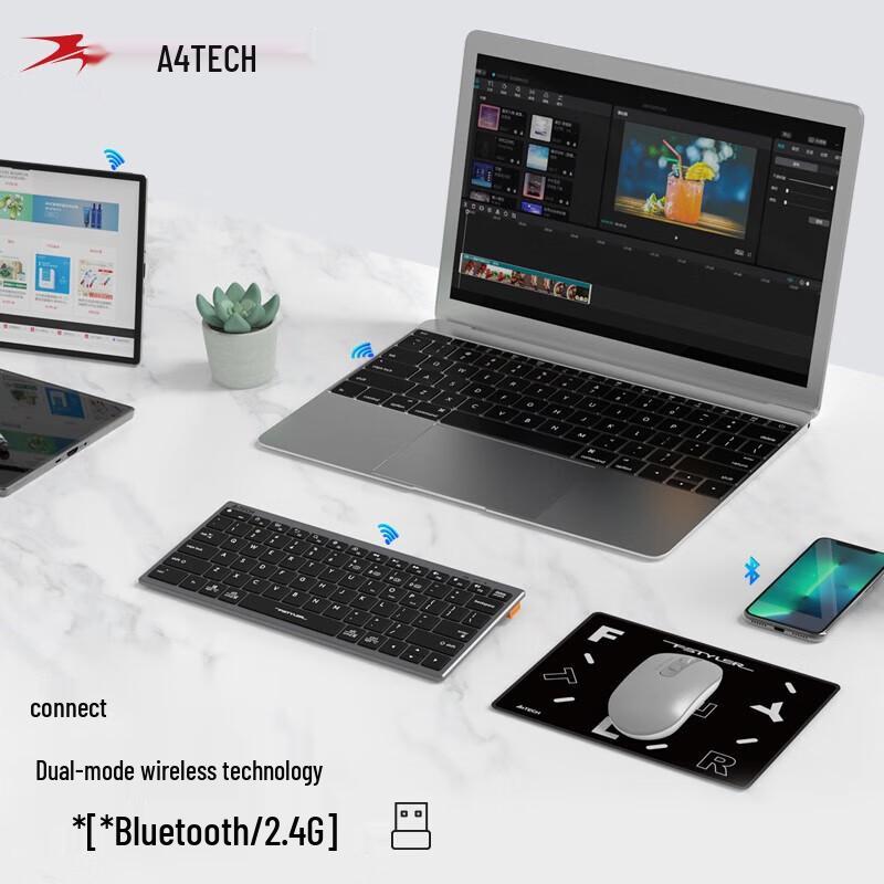 A4TECH FBX51C Wireless Bluetooth Compact Scissor-Switch Keyboard