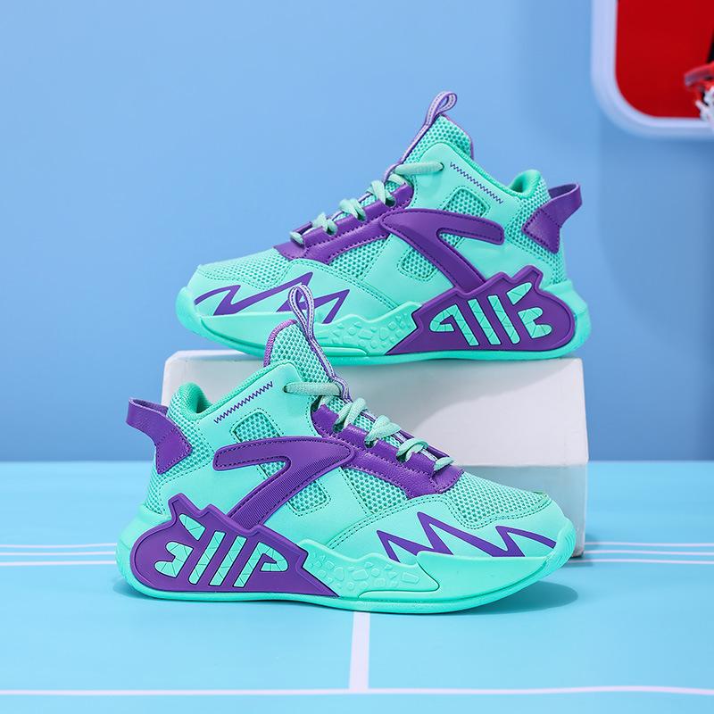 Обувь для мальчиков 2025 новая детская сетчатая дышащая нескользящая легкая спортивная обувь детская тренировочная практичная баскетбольная обувь
