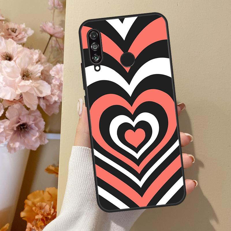 Latte Love Тоннель Коричневое Сердце Для Huawei Nova Y70 Y91 Y61 Y73 Y72 Y90 Y60 12s 12i 11i 8i 9 10 SE P40 Lite P30 P60 Pro Чехол