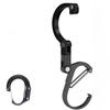 [Medium] Multi-functional Carabiner Hook, 22kg Load Capacity, 1 Hook, for Outdoor Luggage and Bag Hanging (Black)