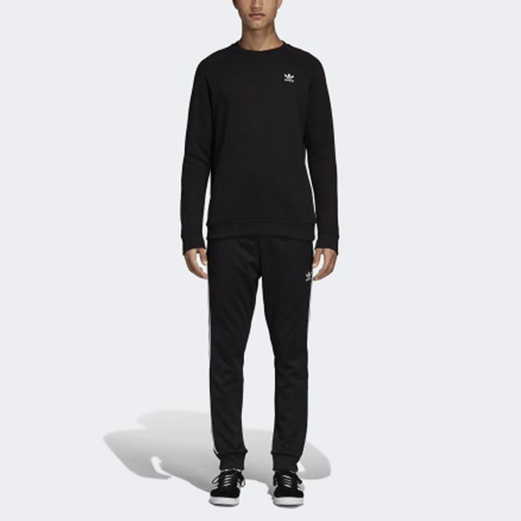 adidas Свитшот Originals Crew Basic с круглым вырезом 'Черный' Мужской DV1600