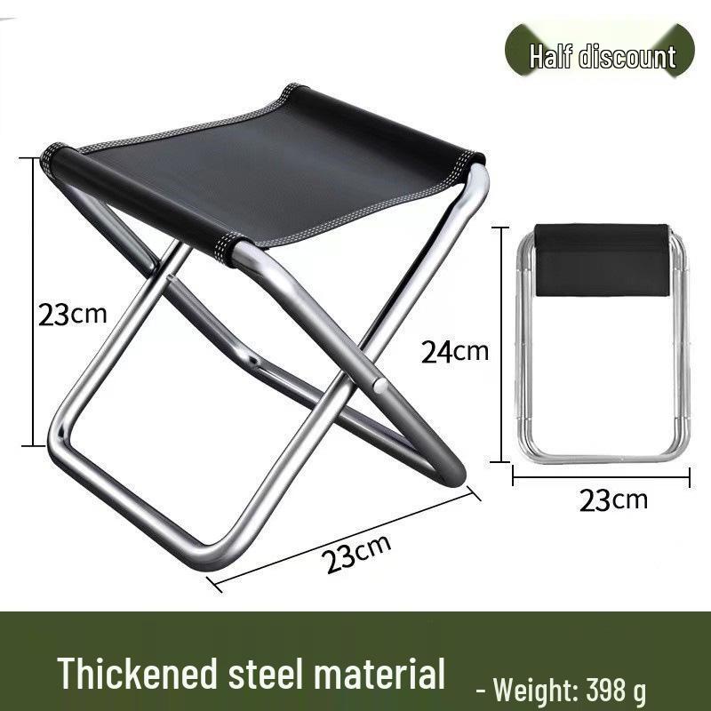 Складной уличный стул: Портативный телескопический стул для кемпинга, рыбалки, пикников, рисования и уличных торговцев