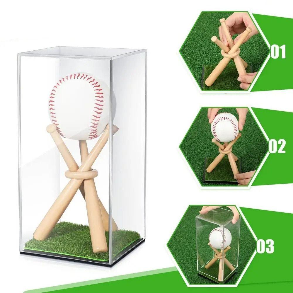 UV Protection Baseball Display Stand Acrylic Baseball Holder Case Baseball Storage Boxes Softball