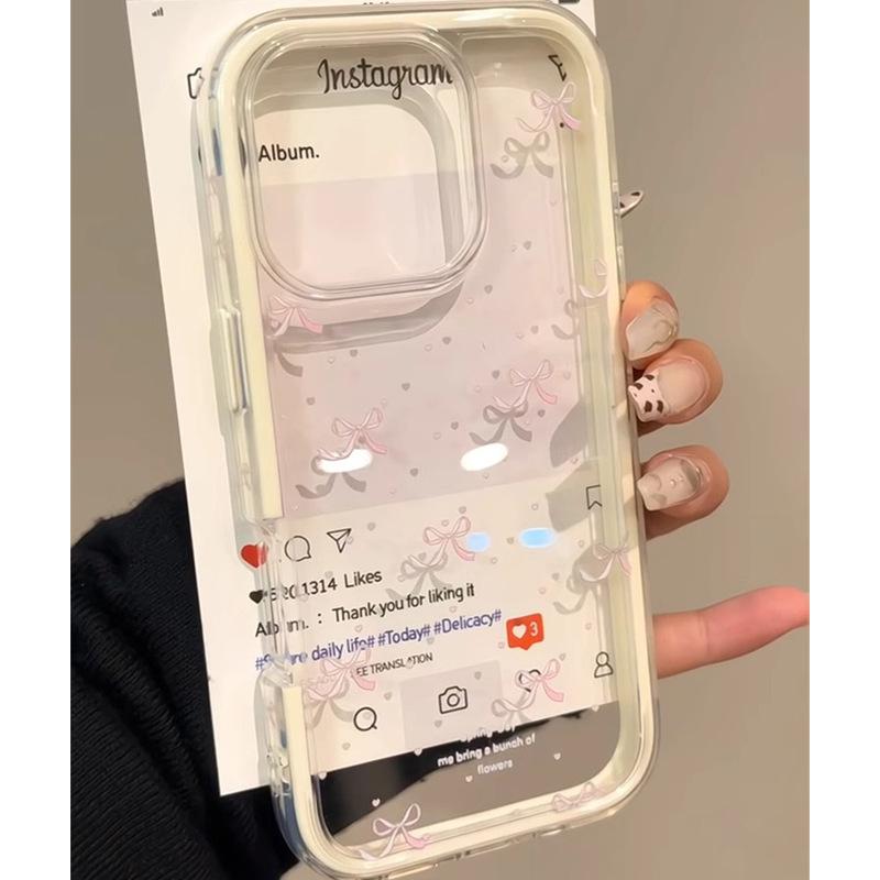 Подходит для чехла мобильного телефона iphone11 в контрастном цвете два в одном 11plus прозрачный корейский бант-сердечко 11