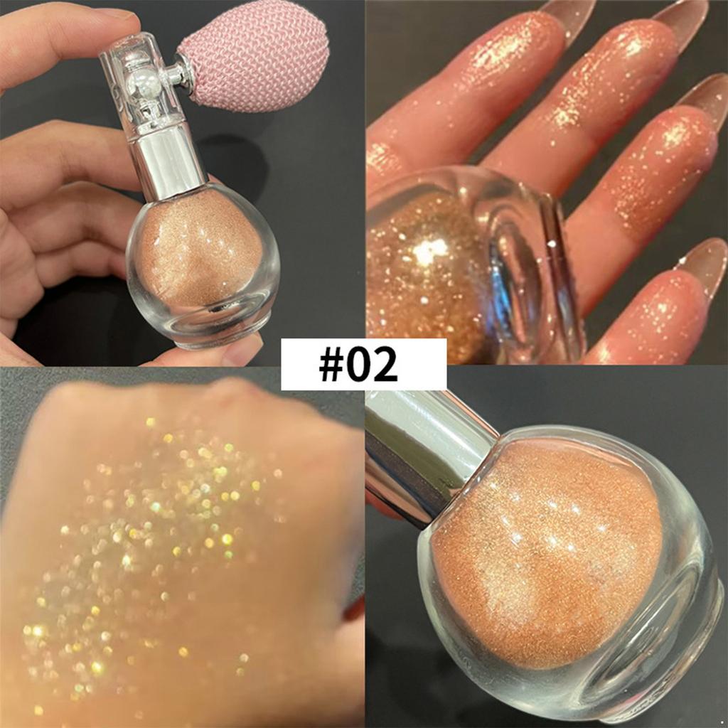 Спрей-хайлайтер с мерцающей пудрой, блестящий мист для тела, лица и волос, стойкий блестящий макияж