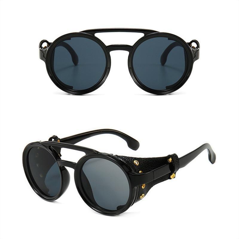 Винтажные солнцезащитные поляризованные мужские очки UV400 с круглыми линзами в пластиковой оправе для вождения