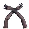 55cm Elastic Mesh Sun Protection Gloves for Women - Fashionable Evening Dress Accessory Set