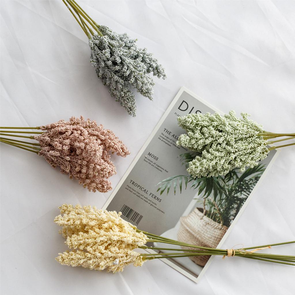 6pcs Artificial Dried Flowers Blossom Bouquet Bunches Home Garden Decoration