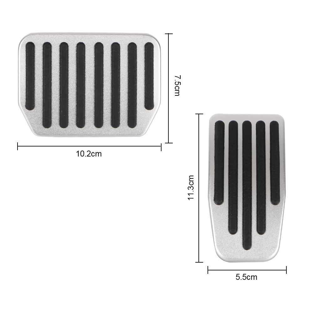 Для Tesla Model 3Y Детали интерьера из алюминиевого сплава Педаль тормоза и газа Накладки на педали автомобиля 2 шт./компл. Педаль тормоза, газа и отдыха