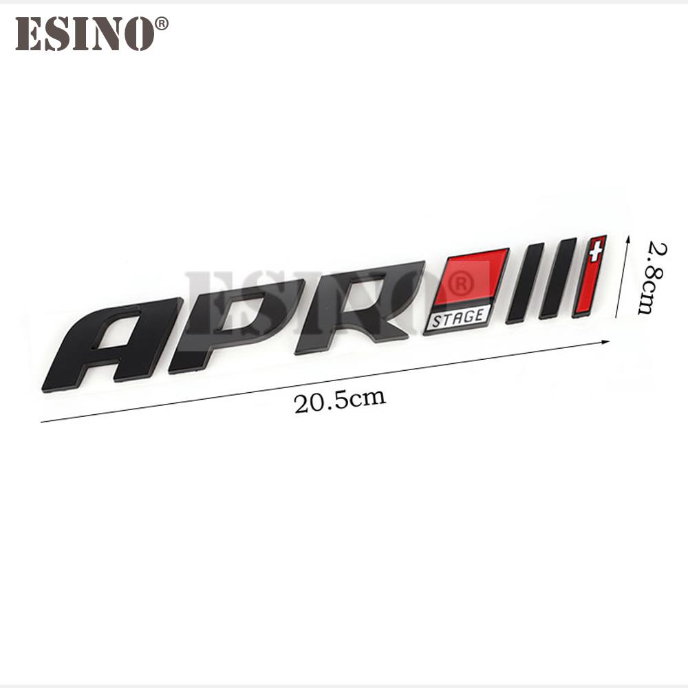 AAXT1 3D APR Logo Car Stickers Auto Badge Emblem Decal for APR Stage Logo For A4 A5 S4 S5 RS4 RS5 RS6 Q5 S5 Golf GTI R Scirocco R20