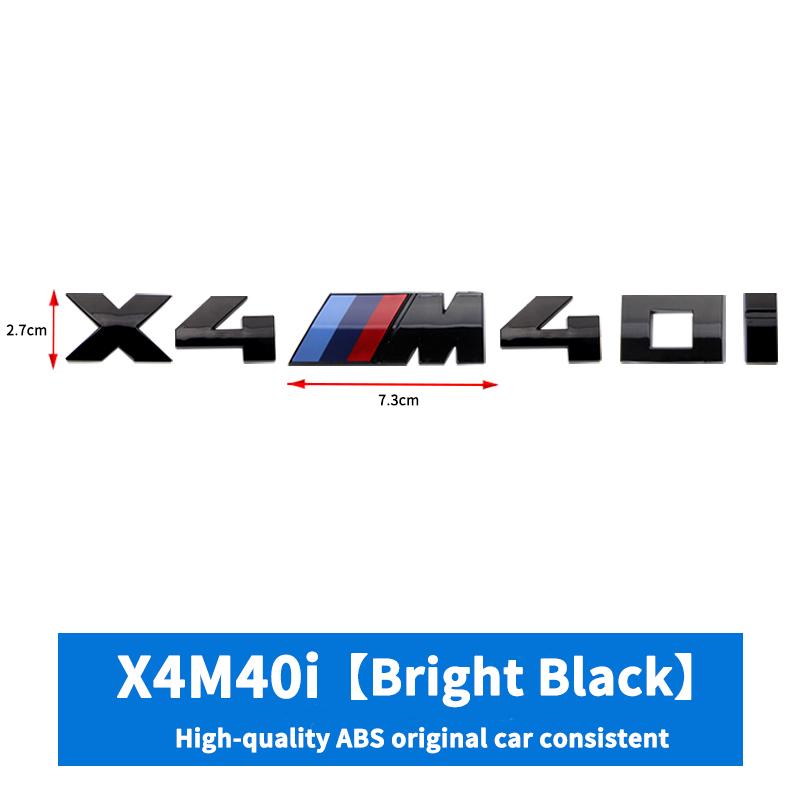 3D ABS M-Standard Sports Competition Emblem Rear Trunk Logo Sticker For BMW M1 X2 X3M X4M X5M X6M X7M Auto Modification Badge CJ7
