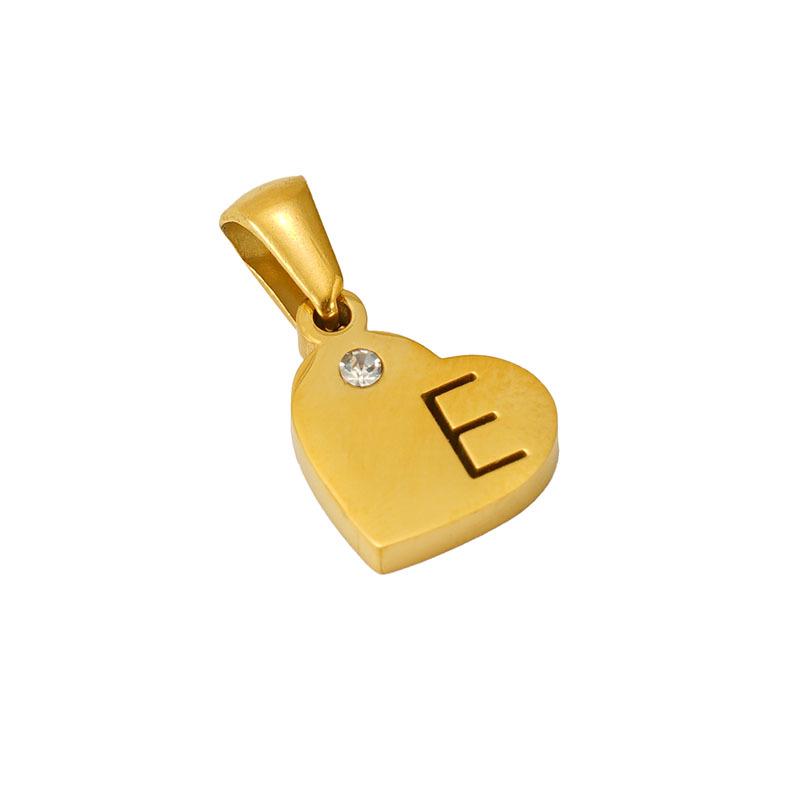 Подвеска «Любовь» из 26 букв: Ожерелье с инициалами в форме сердца из нержавеющей стали для женщин