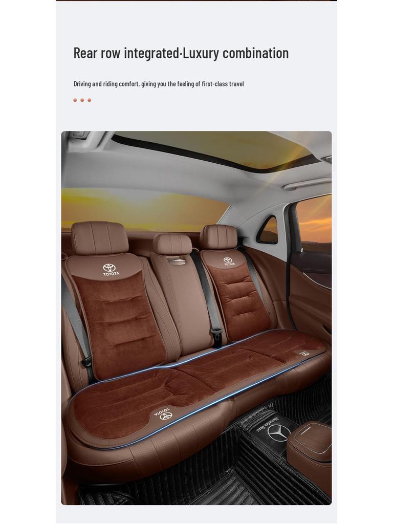 Зимние фланелевые подушки на сиденья для Toyota Crown, Land Cruiser и Vellfire - Теплые, морозостойкие
