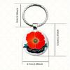 1 шт. Винтажный брелок с маком «Помним», дизайн с красными маками, брелок для ключей автомобиля, аксессуары, сувенир на память, подарок для мужчины, женщины