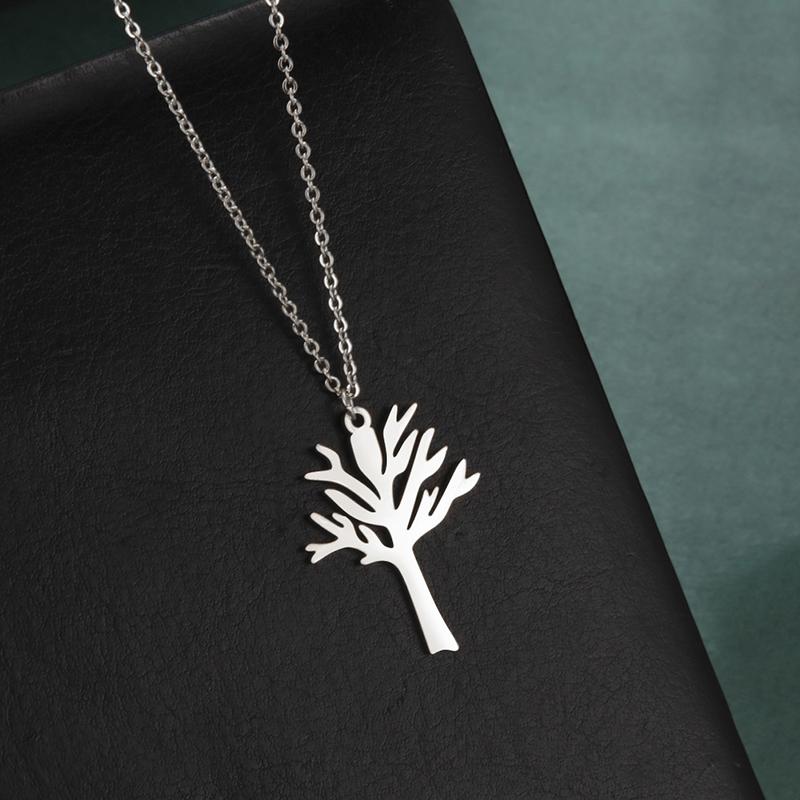 Ожерелье из титановой стали с подвеской «Дерево жизни» в стиле хип-хоп, ювелирные изделия из высококачественной нержавеющей стали для мужчин и женщин