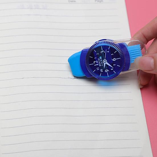 2 шт. точилки для карандашей с ластиками-кисточками, симпатичные в форме часов, многофункциональные, острые лезвия, заточка, пластиковые, 3 в 1, для школьников, режущие машинки