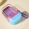 1PC Light Luxury High-end Mini Soap Box Sealed Drain with Lid New Portable Soap Box Travel Soap Box Transparent