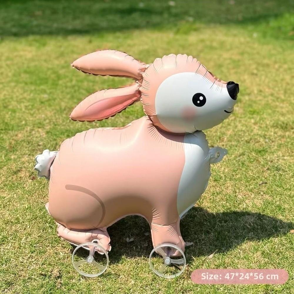 with Wheels Cartoon Movable Balloon Animals Walking Balloon  Kids Birthday Party Decoration
