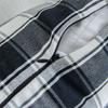 Polyester Cotton Black and White Checkered Pillow Cushion Cover Simple Style Bedside Checkerboard Checkerboard Pillow Back Cushion Cover