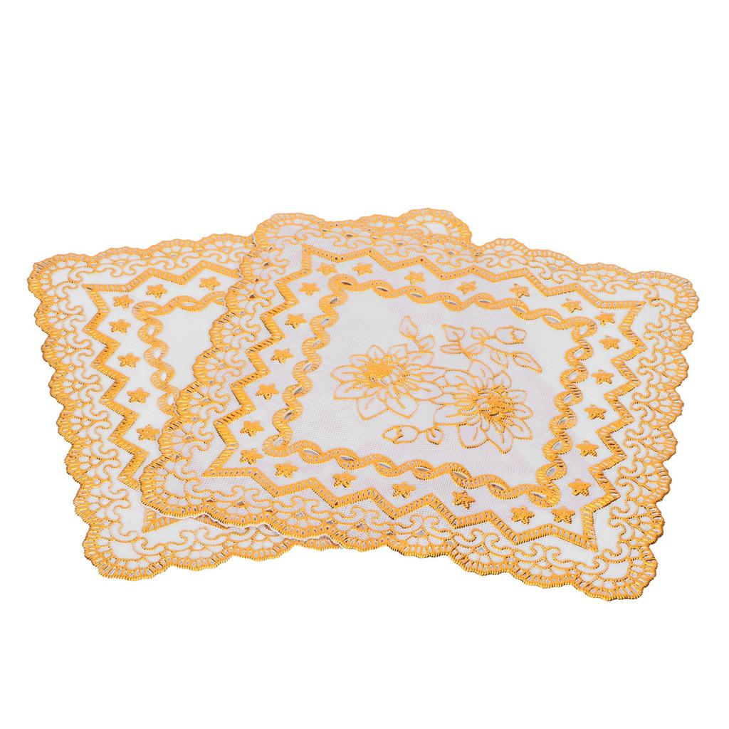 2 шт. 20x20 см салфетки для стола золотые салфетки подставки под кофейные чашки для свадебных вечеринок