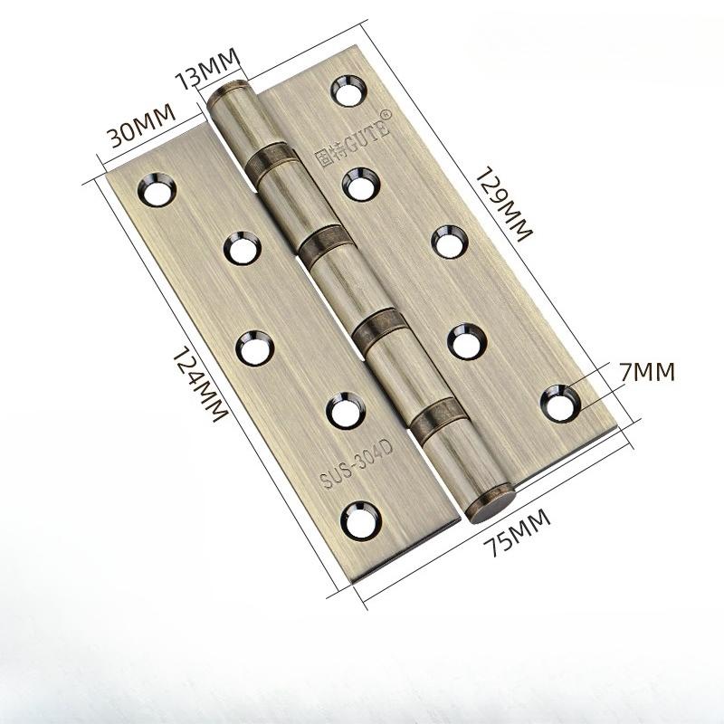 4/5 Inches 2Pcs (1 Pair) Door Butt Hinges Furniture Hardware Accessories 304 Stainless Steel Flat Door Thick High Quality Hinge