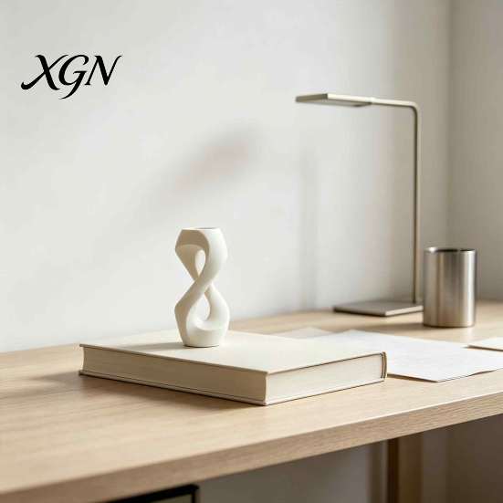 High End Shelf Decor Minimalist Abstract Sculpture, Modern Geometric Art Ornament, 3D Printed Sculpture Desktop Statue for Home Living Room