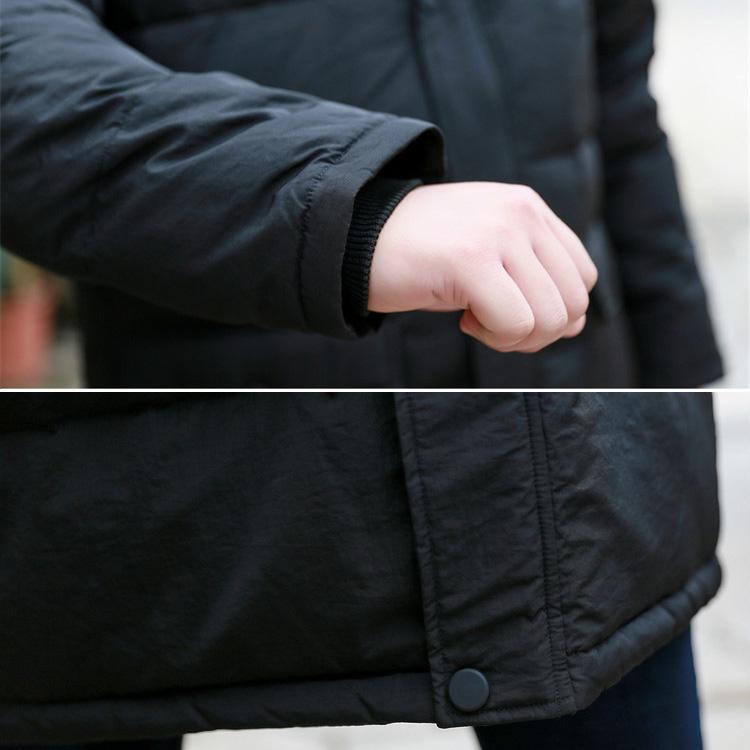 Autumn and Winter European and American Men's Leisure Fashion Oversized Stand Collar Extended Knee Down Jacket Warm Jacket