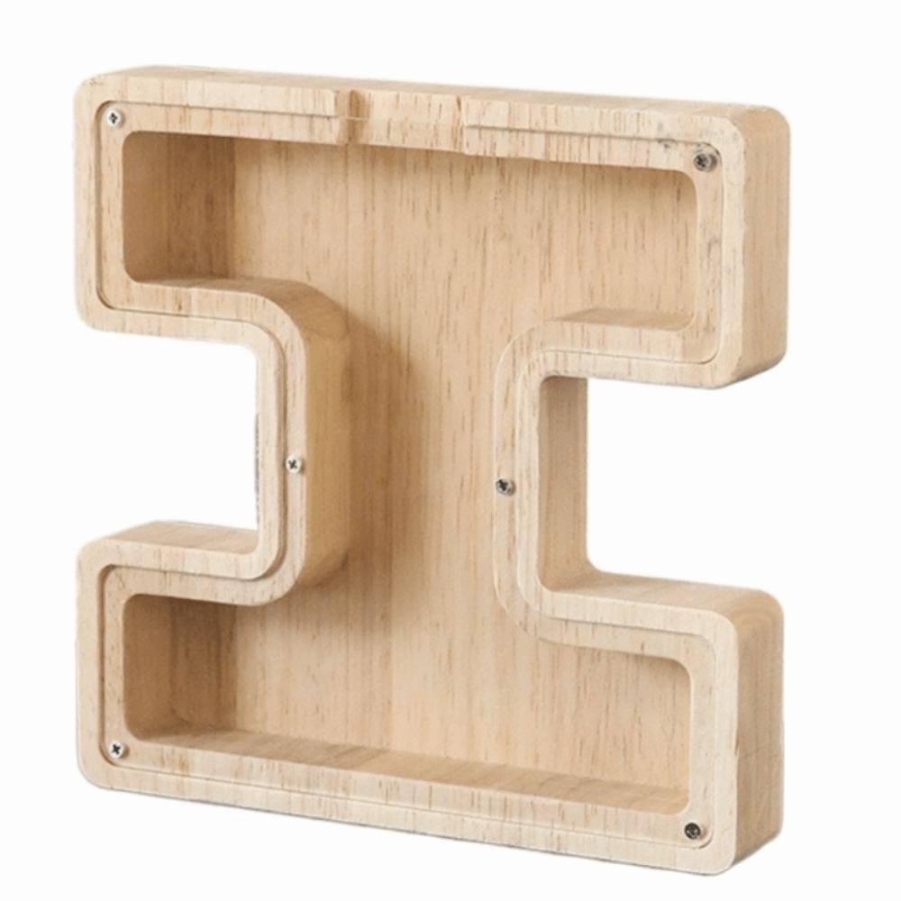 Прозрачная акриловая деревянная копилка-буква 26 букв Детская игрушечная коробка для хранения Кейс для хранения монет Подарок