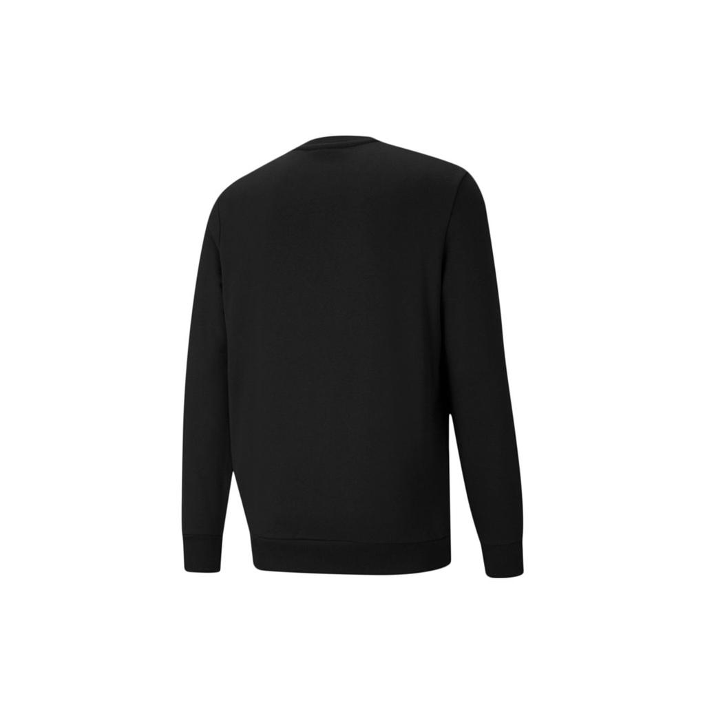 Puma Классический мужской свитер с логотипом и принтом, спортивный, с круглым вырезом, черный 531366-01