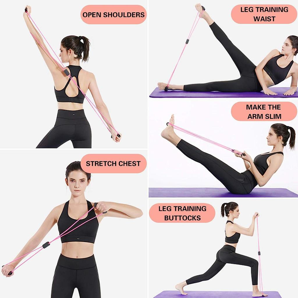 8 форм, эластичная лента для йоги, эластичная лента, веревка, латексная резина, сопротивление рукам, фитнес-упражнения, расширитель груди, пилатес, домашний тренажерный зал для йоги